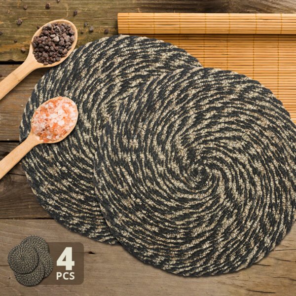 Black Spiral Table Runner