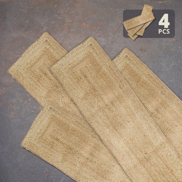 Jute white role table runner