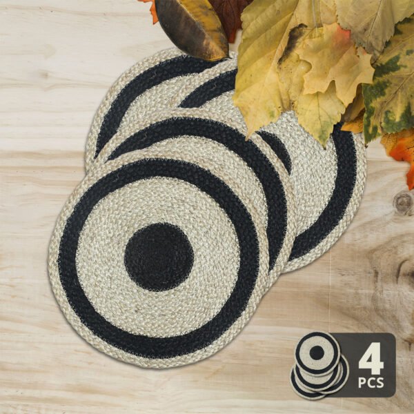 Black & White Spiral Table Runner - Image 3