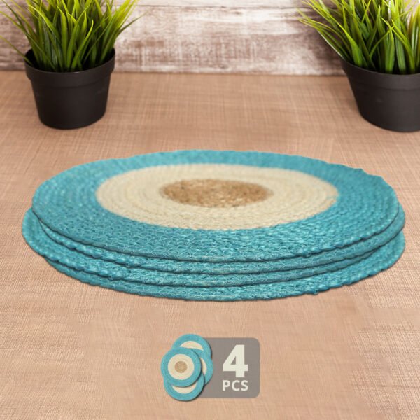 Blue & White Spiral Table Runner - Image 4