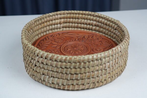 Bread Warmer Basket with Stone (Round)